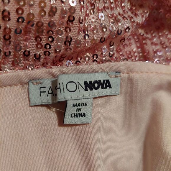 Fashion Nova Start The Show Sequin Dress- Rose Gold - Picture 13 of 16